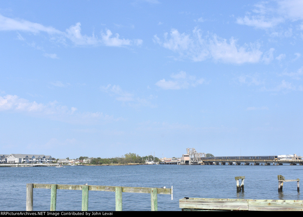 Eastbound LIRR Train crossing Reynolds Channel into LB